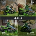 thumbnail image 6 of Greenworks 60V 30" CrossoverT Riding Lawn Tractor + (2) 8.0 Ah, (2) 4.0 Ah Batteries & 600-Watt Charger 7421902, 6 of 26