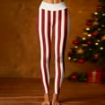 thumbnail image 2 of Christmas Leggings for Women High Waisted Santa Claus Print Ankle Length Seasonal Printed Leggings Soft Brushed Pants, 2 of 4