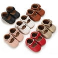 thumbnail image 6 of Baby Girl Shoes Non Slip Soft Sole PU Leather Infant Toddler Mary Jane Flats First Walker Crib Dress Oxford Shoes 3-18 Months, 6 of 7