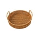 thumbnail image 1 of Inteprter Bandeja tejida, bandejas de almacenamiento con asa, de pan ligero, cesta de almacenamiento de cocina portátil, sala de estar, Decoración del hogar Goma de flor amarilla 35 cm * 4.5 cm, 1 of 6