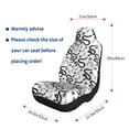 thumbnail image 3 of Uemuo Hand Drawn Snake Pattern Car Seat Covers for Front Seats Waterproof Seat Covers for Cars, Universal Auto Front Seats Protector Fits for Car-1, 3 of 6
