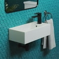 thumbnail image 4 of Voltaire 19.5 x 10 Rectangular Ceramic Wall Hung Sink with Right Side Faucet Mount, 4 of 10