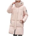 thumbnail image 2 of LYXSSBYX Jackets for Women Clearance Fashion Women's Zipper Long Sleeve Hooded Down Cotton Jacket Cotton Jacket Jacket, 2 of 8