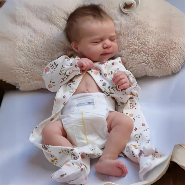 Muñeca BNNPUU Real Reborn de silicona de cuerpo completo para niña, 45 cm