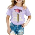 thumbnail image 3 of Big Girls Short Sleeve T Shirt With Cute Cartoon Print Crewneck Top Graduation Photo Tee For Kids Size 8-9T, 3 of 3
