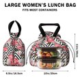 thumbnail image 5 of Pioneer Flower Floral Print Pattern Drawstring Lunch Bag Women - Drawstring Lunch Bag Insulated for Work Office - Stain-Resistant Large Lunchbags for Women with Multi-Pockets, 5 of 6