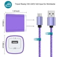 thumbnail image 6 of Fast Charger USB Wall Charger Type C Charger with 6FT Type C Cable Fast Charging Android Charger, USB C Charging Cable USB Cables for Samsung Galaxy, Android, Purple, 6 of 8