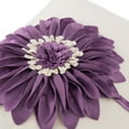 thumbnail image 4 of JWH 3D Handmade Decorative Purple Canvas Flower Accent Pillow Covers Square Shape 18x18inch, 4 of 8