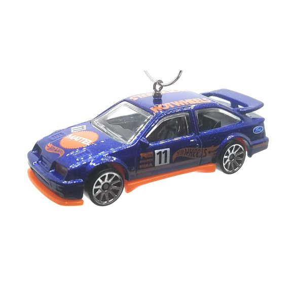 Christmas Ornament for 1987 Ford Sierra Cosworth Blue Orange