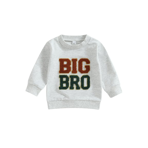 Bagilaanoe Toddler Baby Boy Casual Sweatshirt Long Sleeve Letter Print Pullover 6M 12M 18M 24M 3T 4T Kids Fall Loose Tee Tops