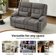thumbnail image 4 of Resenkos Oversized Recliner Loveseat, Manual 150° Recline, Breathable Fabric, 600lb Capacity, Cup Holders, Gray, 4 of 16