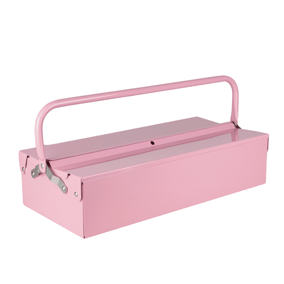 Metalplus Single Layer Steel Toolbox: 18 in. x 8.25 in. (Light Pink)