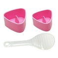 thumbnail image 2 of Iumwxz Spoons Big and Small Triangular Rice Sushi Children'S Rice Bento Diy Seaweed Laver Rice with Spoon Cutlery Set Pink Plastic Up to 65% Off, 2 of 3