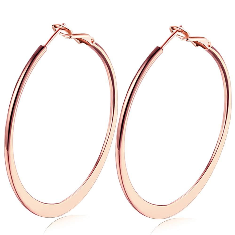 rose gold earrings for sensitive ears