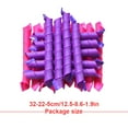 thumbnail image 1 of 1 Set Rouleau à Cheveux Service de Longue Durée Fonction Puissante Utile Helper Curlers Curler Design Unique pour Cheveux Longs Rose Rouge + Violet Foncé, 1 of 5