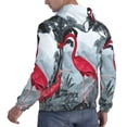 thumbnail image 3 of KLL Flamingo On The Jungle Print Mens Hoodie Long Sleeve Casual Pullover Hooded Sweatshirt Fashion Drawstring Hoodies with Pocket-Medium, 3 of 6