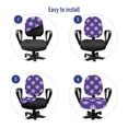 thumbnail image 4 of Abstract Office Chair Slipcover, Colorful Floral Vector Patterns Retro Style Art, Protective Stretch Decorative Fabric Cover, Standard Size, Pale Pink Pink, by Ambesonne, 4 of 5