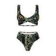 thumbnail image 4 of Rocae Lilies Flowers for Bikini Set for Women Two Piece Sexy High Swimsuits Split Crossover Bikini Small, 4 of 9