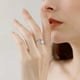 thumbnail image 3 of Anillo de ansiedad con diseño de girasol para mujer, anillo giratorio abierto y ajustable, joyería para mujeres y niñas., 3 of 4