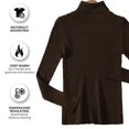 thumbnail image 4 of Pull Col Roulé Femme Base Intérieure Automne et Hiver Manches Longues Chaud Ajusté Couleur Unie Pull Ajusté, 4 of 5