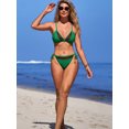 thumbnail image 6 of Sociala Tie Side Bikini Sets for Womens Adjustable Straps Two Piece Bath Suit, 6 of 6