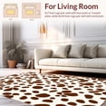 thumbnail image 2 of ODIKA 8'x10' Machine Washable Non-Slip Area Rug, Rustic Interlocking Cowhide Design High Traffic Rug, Brown, 296008, 2 of 7