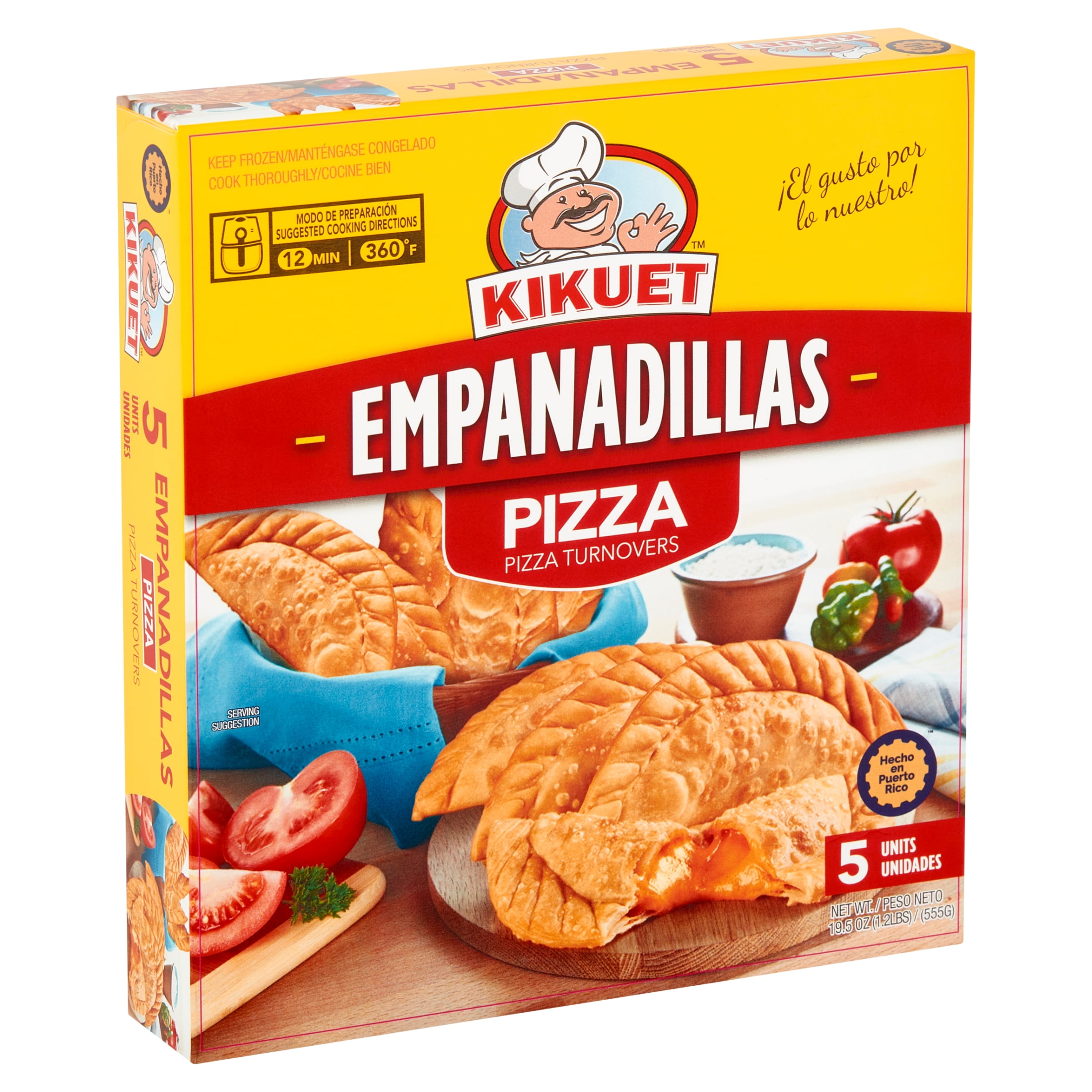 Kikuet Pizza Turnovers, 19.5 oz/1.2 lbs (555 Grams), Frozen