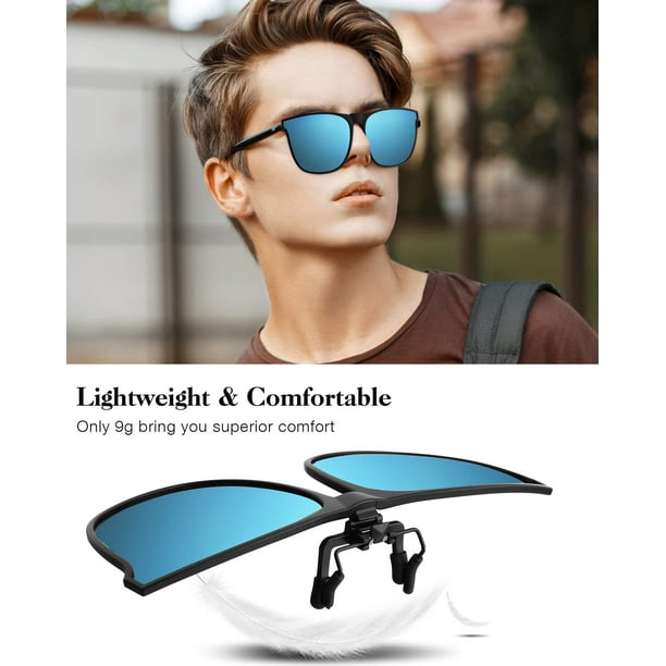 pares de gafas de sol polarizadas de gran tamano con clip Bodega Aurrera en linea