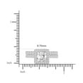thumbnail image 2 of Princess Cut Lab Grown Diamond Halo Bridal Engagement Ring Set in 14K White Gold - Center Stone 1 Carat | E-F Color, VS1-VS2 Clarity (Ring Size: 8), 2 of 6