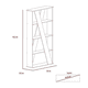 thumbnail image 2 of Librero Divisor de Espacios con Repisas Organizadoras Color Chocolate | Excelsior Berlin, 2 of 4