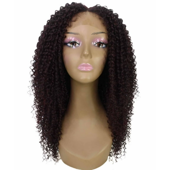 LUXLUXE Serenity Curly Ringlet 22 in Long Lace Front Wig, Heat Resistant Fibers, 20  Shades of Natural, Dip Dyed, & Blended Colors