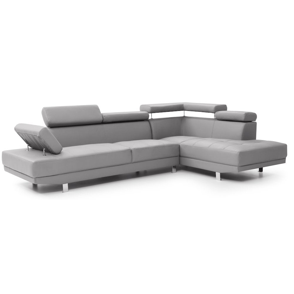 Glory Furniture Riveredge Sectional in Gray Color