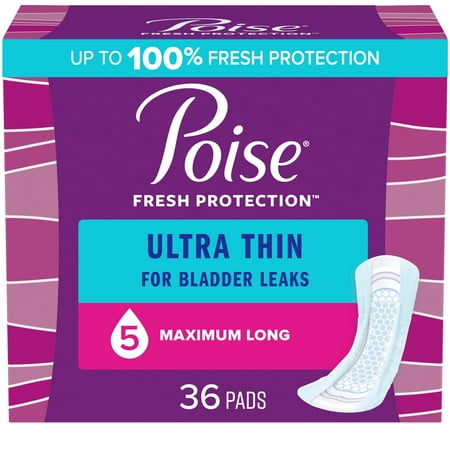 UPC 036000543520 product image for Poise Ultra Thin Incontinence Pads for Women  5 Drop  Maximum Absorbency  Long   | upcitemdb.com