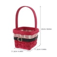 thumbnail image 2 of WEAVILUX Red Wooden Christmas Basket Handwoven Storage Organizer Decorative Holiday Container for Home and Festive Décor, 2 of 8