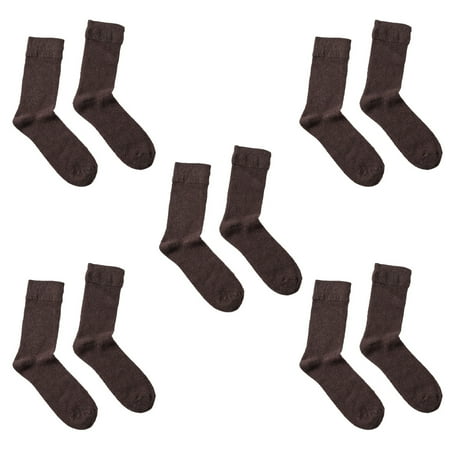 

5 Pairs Wool Socks Mens Thick Warm Socks Soft Wool Hiking Socks Casual Crew Socks for Men