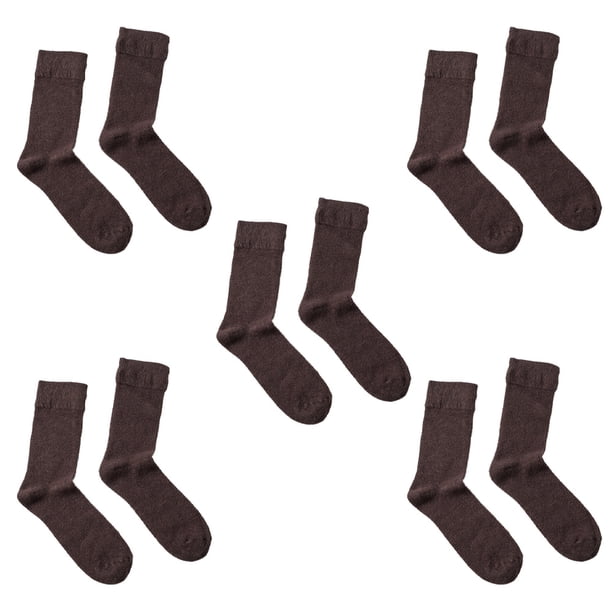 5 pares de calcetines de lana para hombre, calcetines gruesos y cálidos, calcetines de lana suave para senderismo, calcetines casuales para hombre
