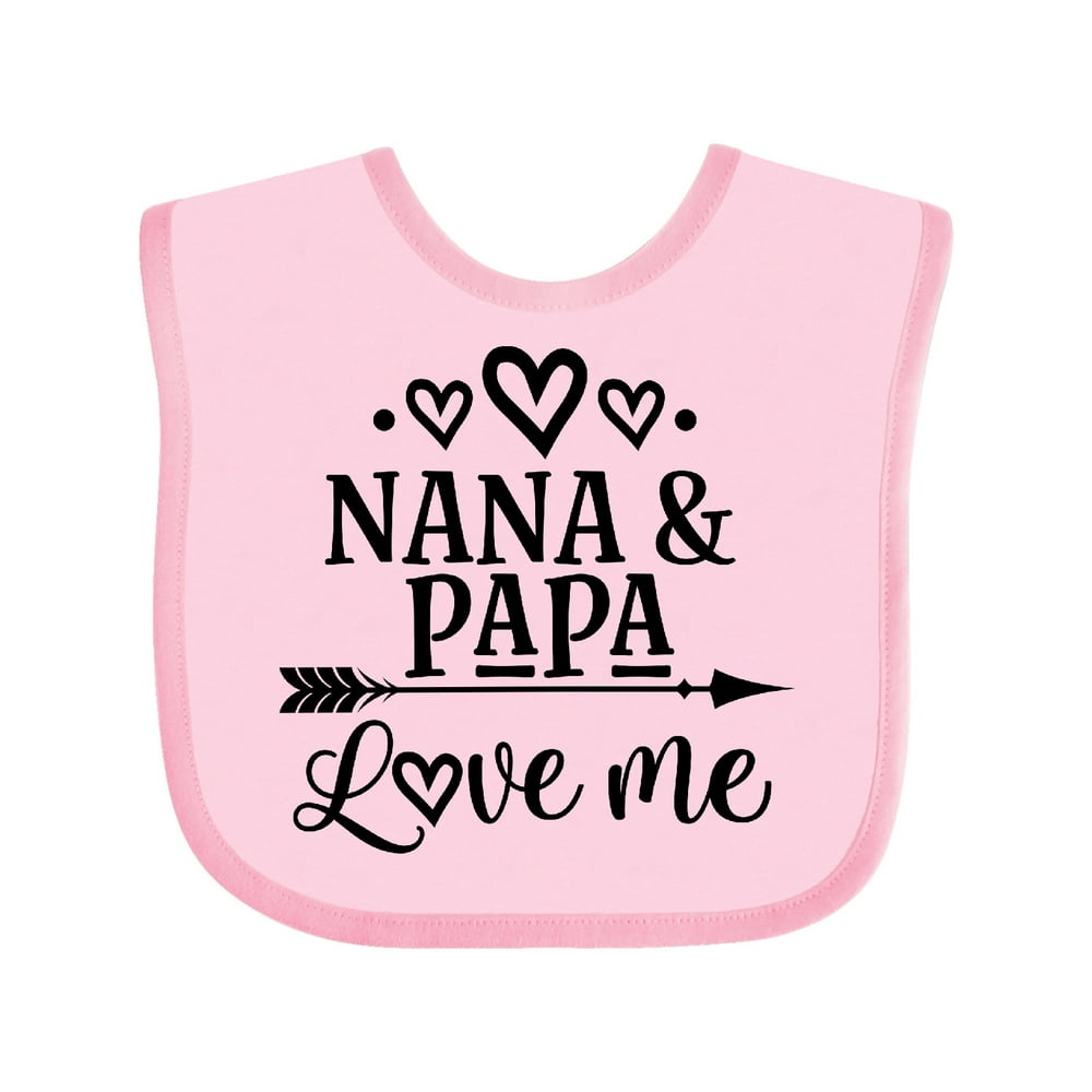 Inktastic Nana Papa Love Me Grandchild Infant Bib Unisex - Walmart.com ...