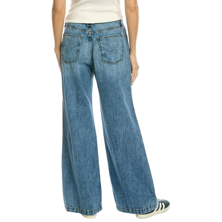 Vibrant Elastic Waist Pull On High Waisted Flare Jean 33 inseam