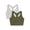 Olive Night / Grey Heather, variant on Women's Seamless Racerback Longline Bra, 2-Pack, Sizes XS-4XL