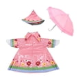 thumbnail image 2 of Sruoe Porch Goose Outfits, Pink Raincoat With Umbrella Goose Clothes Dress, Duck Clothes for 23 Inch Lawn Goose, Cute Porch Decor Goose Clothing, Goose Costume for Yard Courtyard Festival Decor, 2 of 6