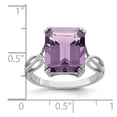 thumbnail image 3 of Auriga 925 Sterling Silver Rhodium Plated Pink Amethyst Engagement Ring Size 7 for Women, 3 of 6