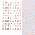 thumbnail image 5 of Cross-Border Hot Nail Art Stickers Ins Retro Gold-Plated 3D Nail Adhesive Stickers Retro English Characters Laser Silver, 5 of 5