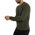 thumbnail image 3 of X RAY JEANS Mens Long Sleeve V-Neck T-Shirt, Army Green, S, 3 of 9
