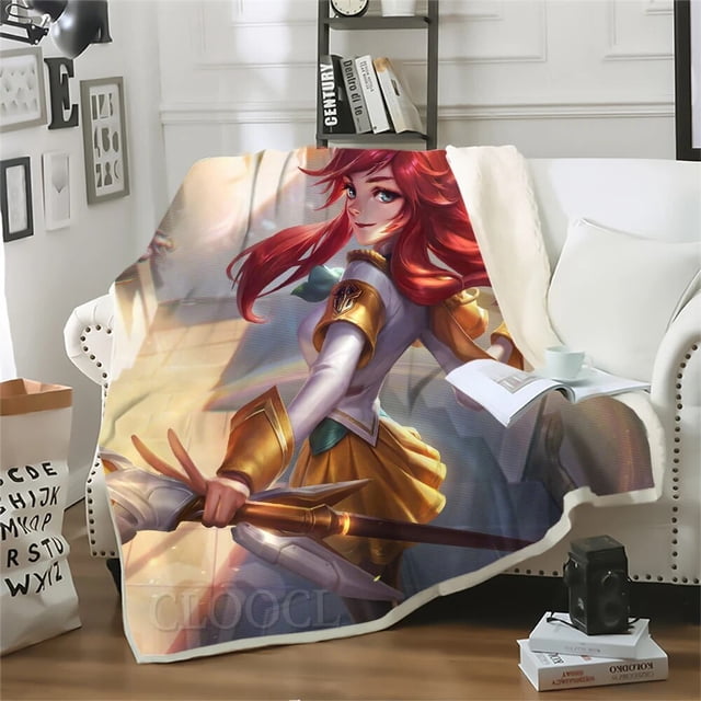 CLOOCL Ahri KDA Prestige Edition-Manta impresa a la moda para sofá, para cama colcha, hogar, adolescentes y adultos