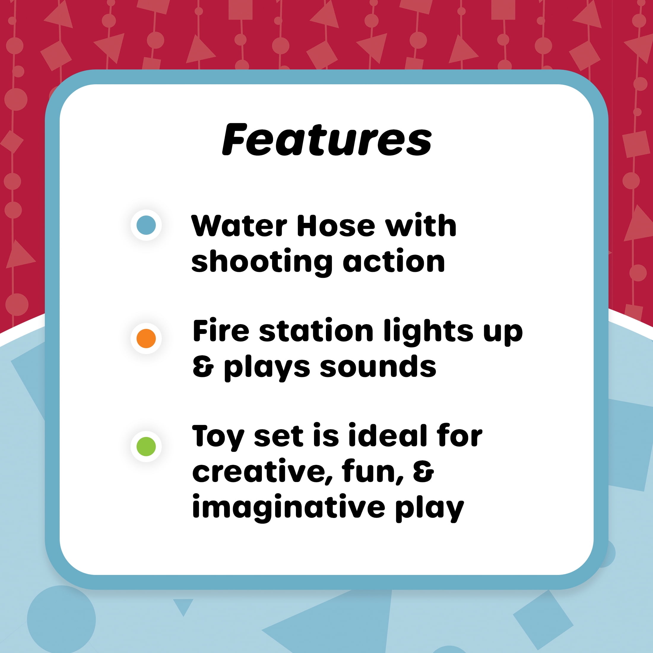 Kid Connection Fire Station Emergency Vehicle Playset with Light & Sound. 31 Pieces, Toddler Toys, A(图4)