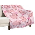 thumbnail image 6 of Pig Blanket Gifts, 40"x50" Flannel Fleece Throw Blanket Soft for Girls Boys Adults, Lightweight, Comfortable, Warm Cute Pig Themed Blanket for Bed Couch, 6 of 6