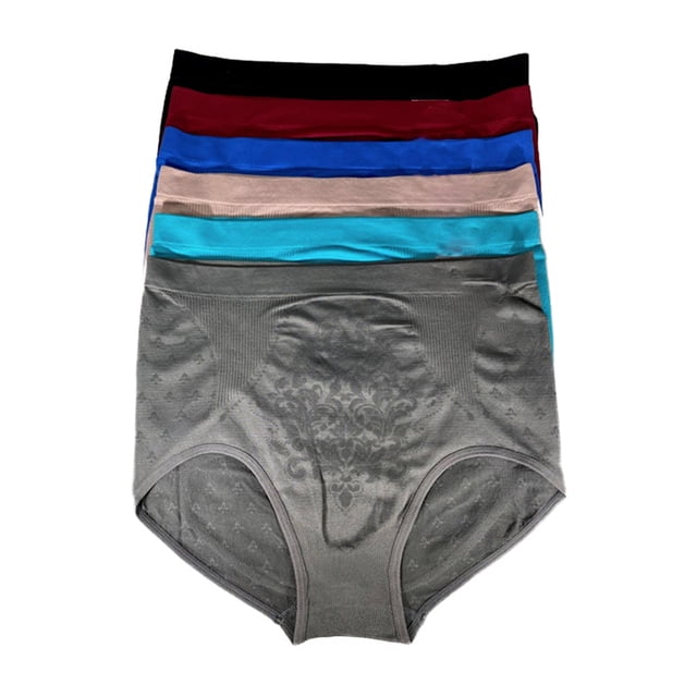 Paquete de 6 Pantaletas a La Cintura Tatys Fashion TALLAS EXTRAS Estiran hasta 1.40 Metros Pack Incluye 6 Diferentes Colores Tatys Fashion 1647