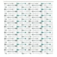 thumbnail image 2 of Ambesonne Retro Shower Curtain, Arrow Pattern Horizontal, 69"Wx70"L, Grey Teal White, 2 of 4