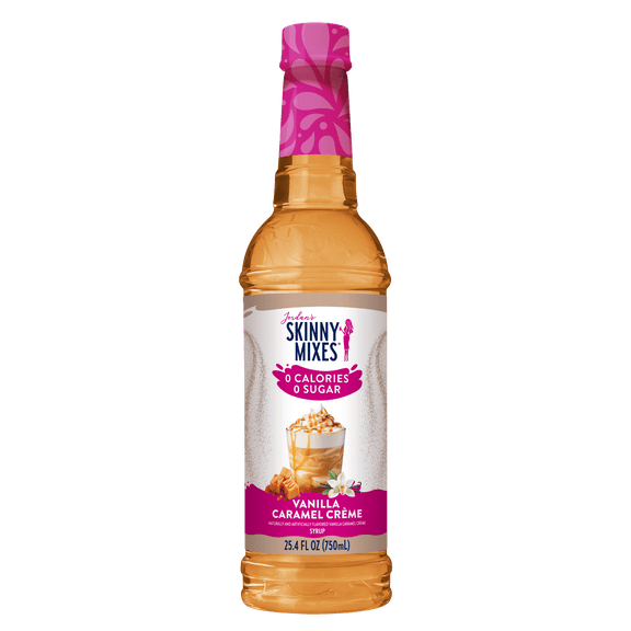 Jordan's Skinny Mixes Sugar Free Vanilla Caramel Crème Syrup, 25.4 Fl Oz
