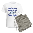 thumbnail image 5 of CafePress - Scared Sharks Women's Light Pajamas - Women's Short Sleeve Print T-Shirt and Pants Light Cotton Pajama Set, 5 of 7